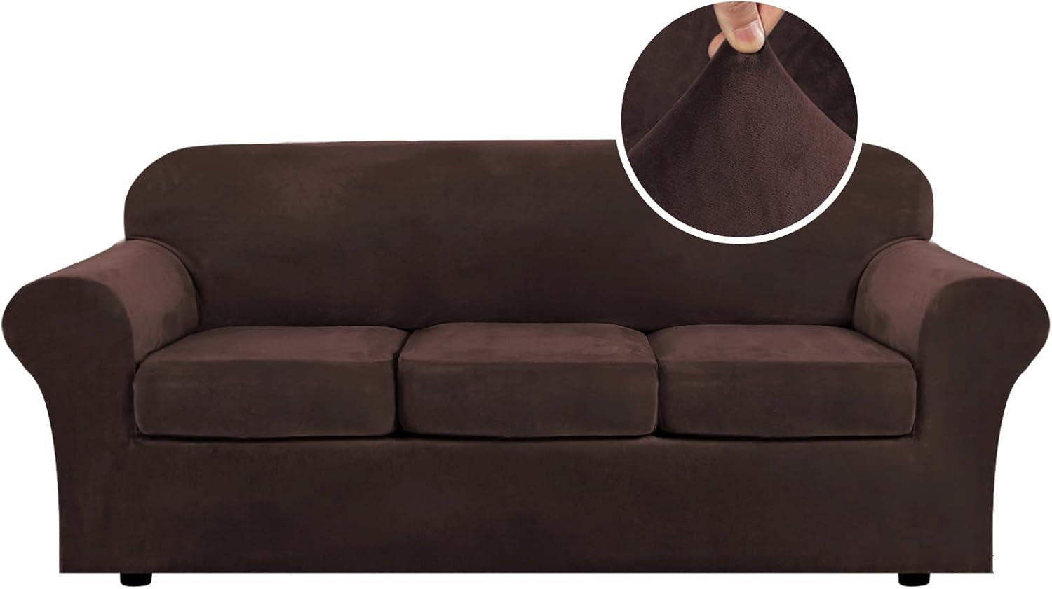Velvet Cushion Sofa Seat Slipcover