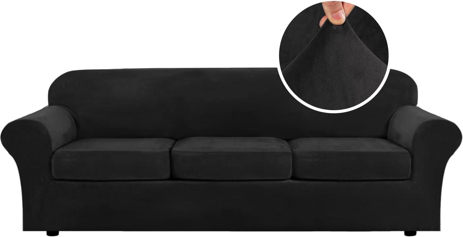 Velvet Cushion Sofa Seat Slipcover