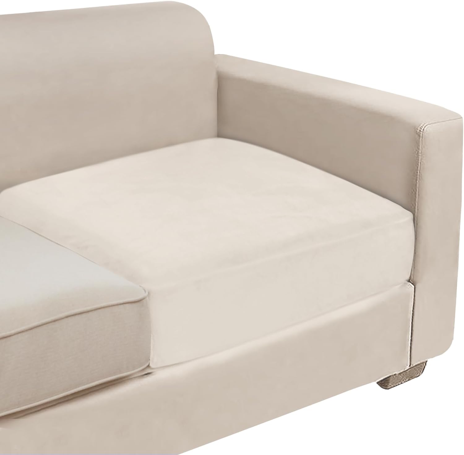 L Shaped Velvet Cushion Slipcover Sofa Couch Cover