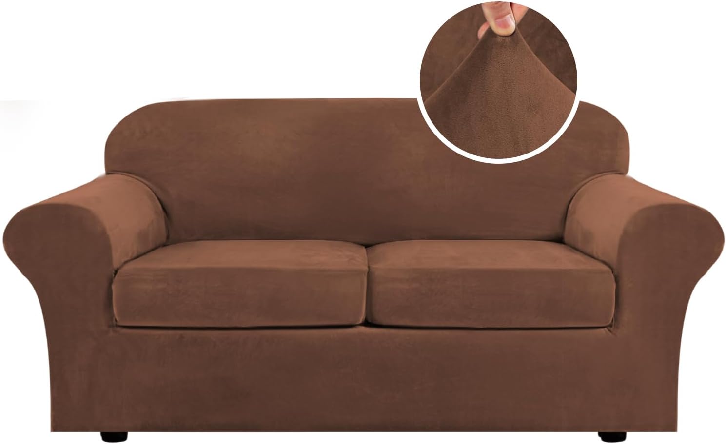 Velvet Cushion Sofa Seat Slipcover