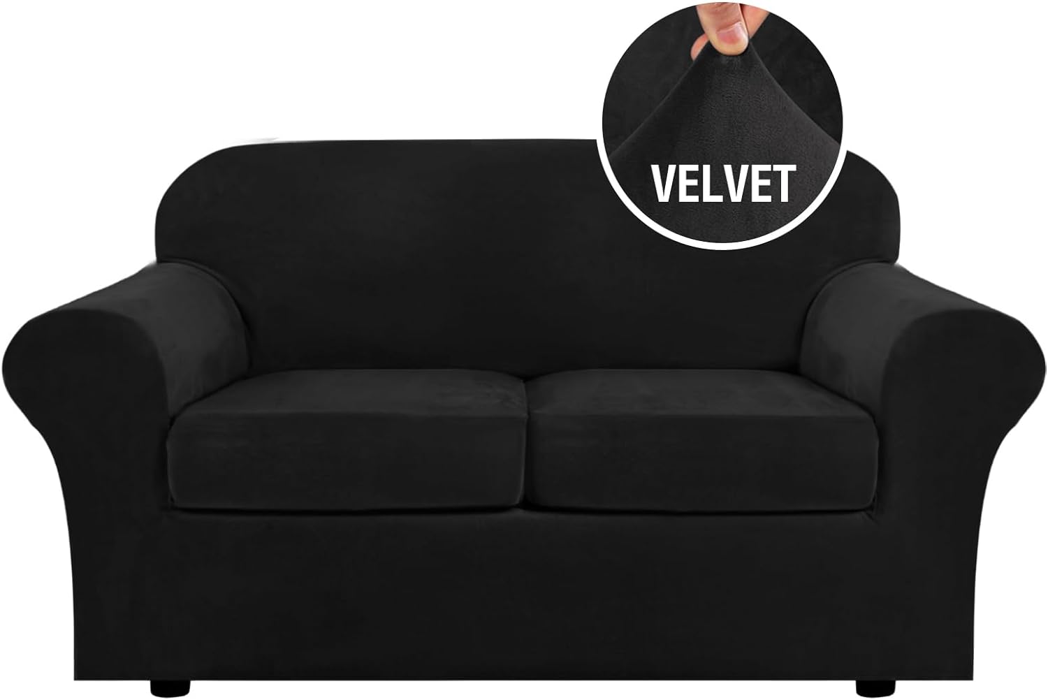 Velvet Cushion Sofa Seat Slipcover