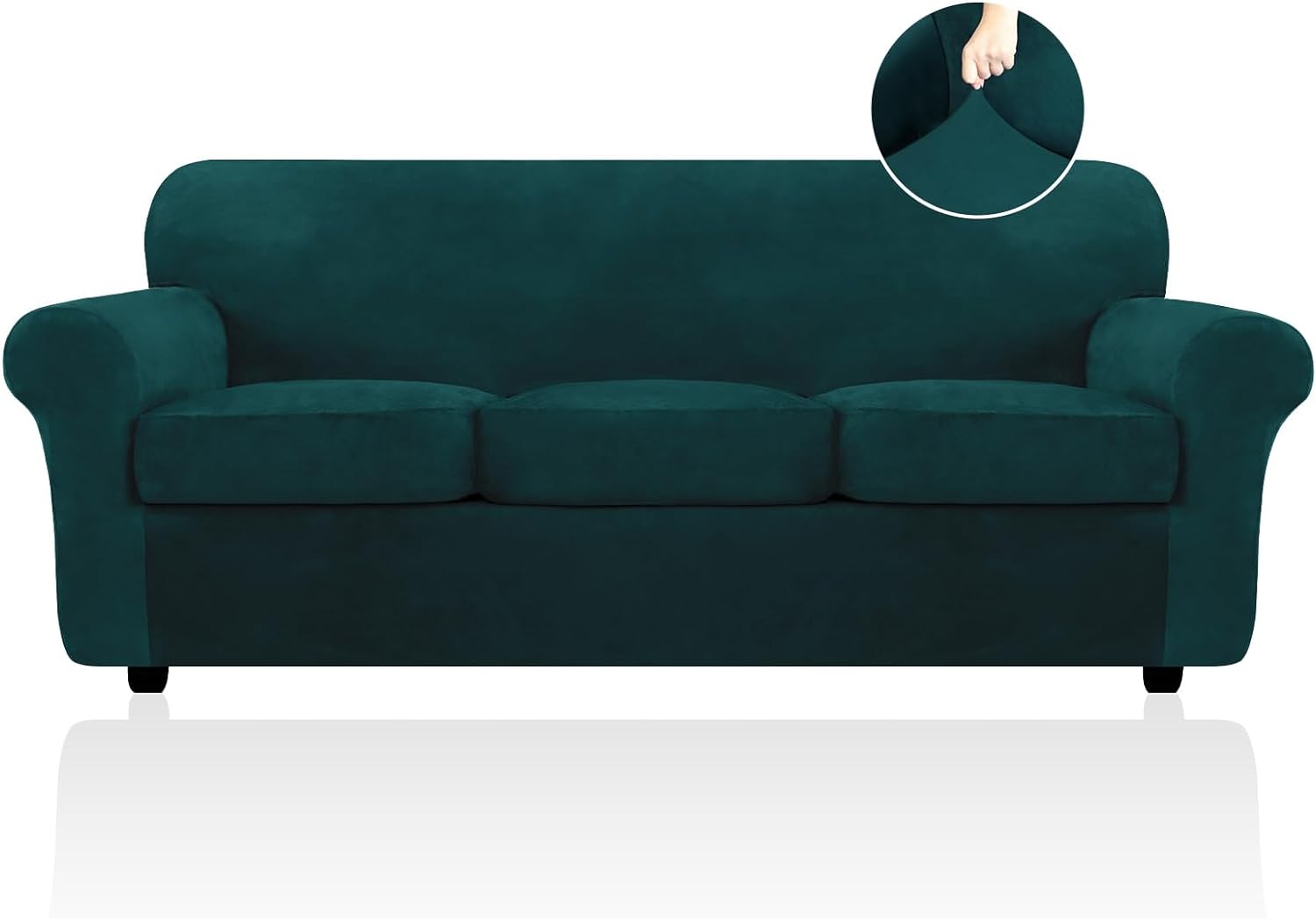 Velvet Sofa Cushion Seat Slipcover
