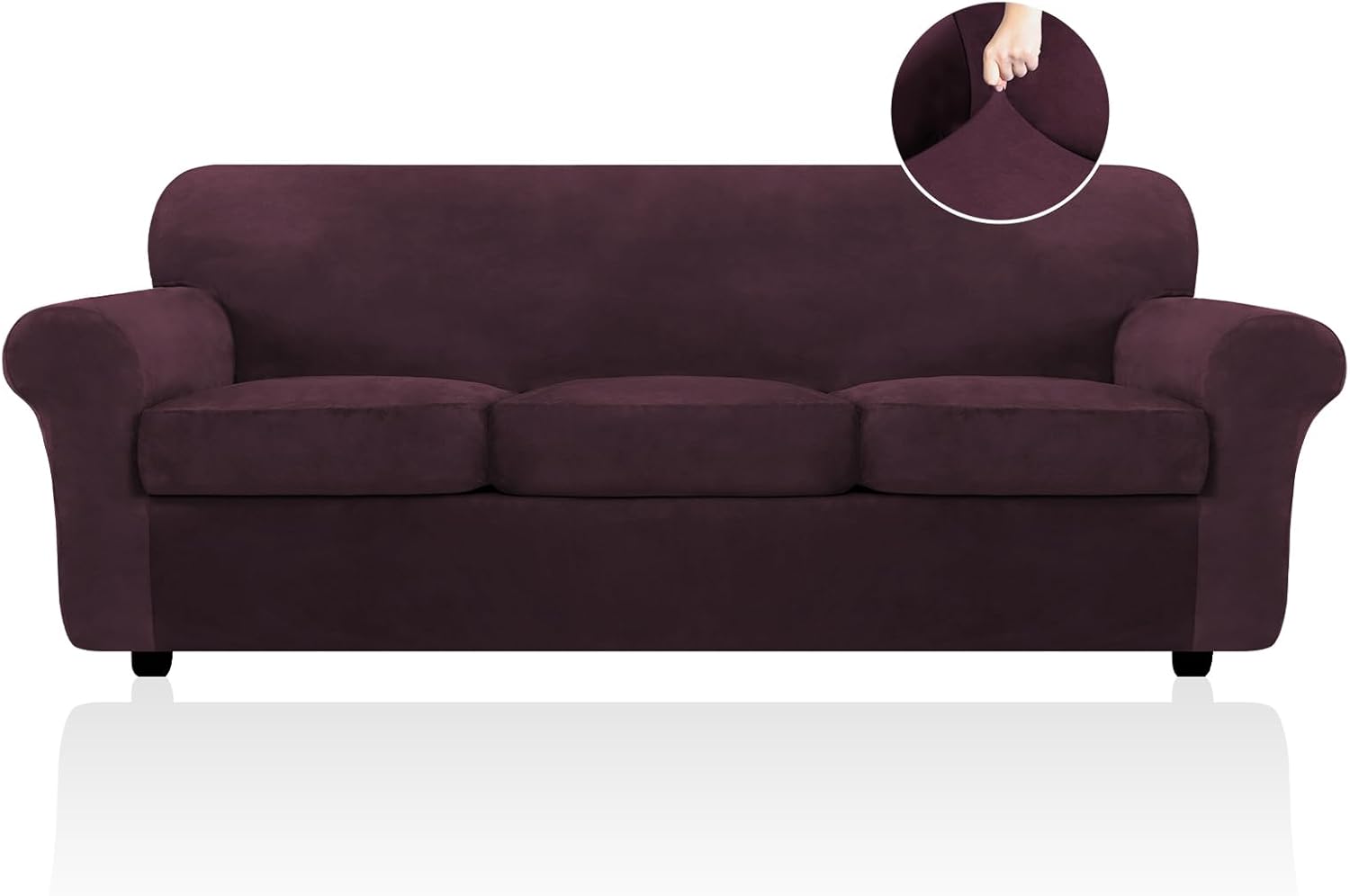 Velvet Sofa Cushion Seat Slipcover