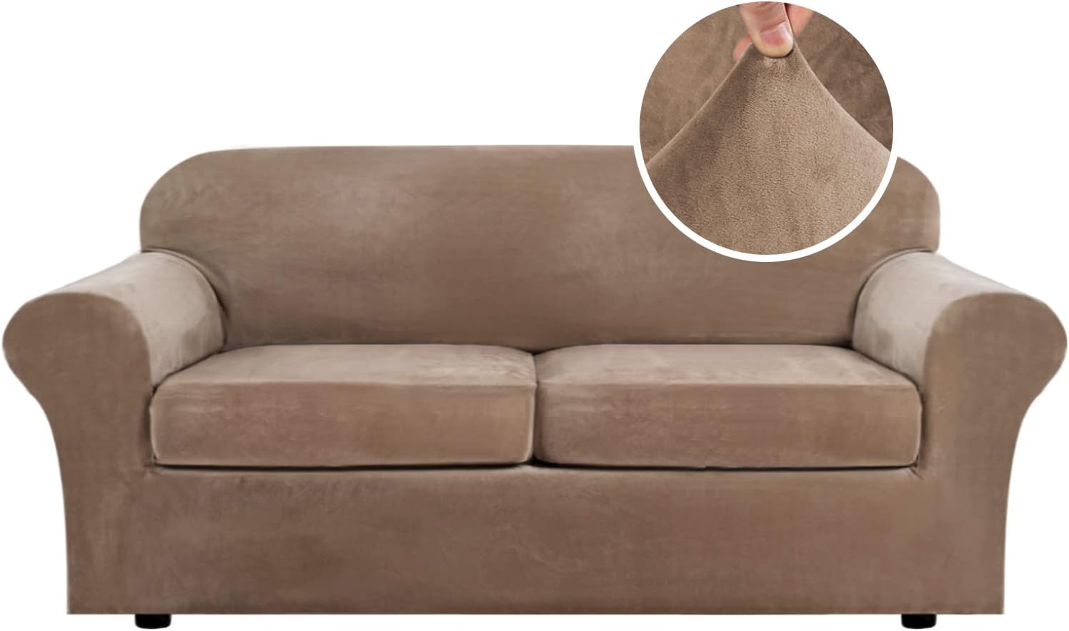 Velvet Cushion Sofa Seat Slipcover