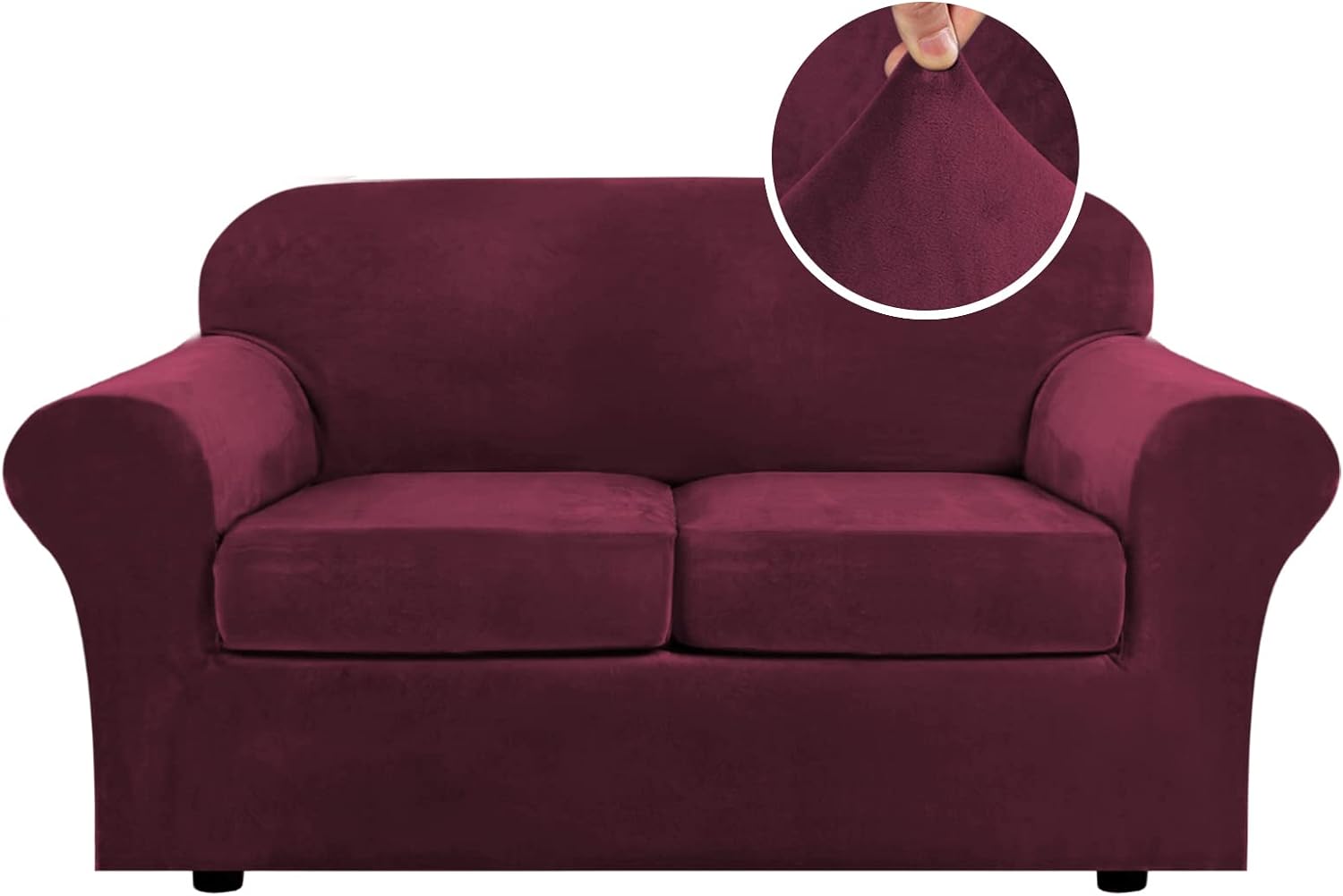 Velvet Cushion Sofa Seat Slipcover