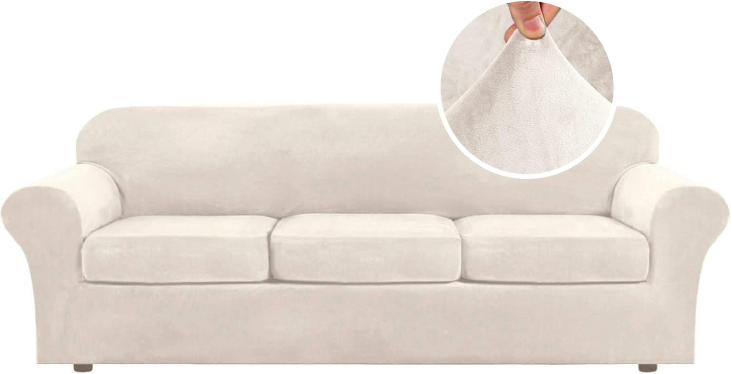 Velvet Cushion Sofa Seat Slipcover