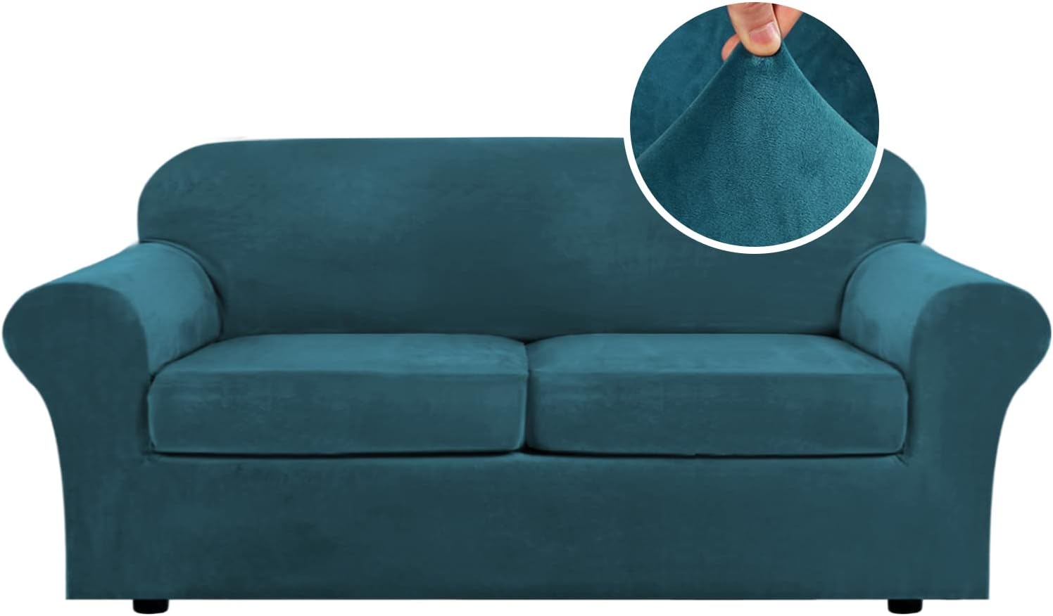 Velvet Cushion Sofa Seat Slipcover