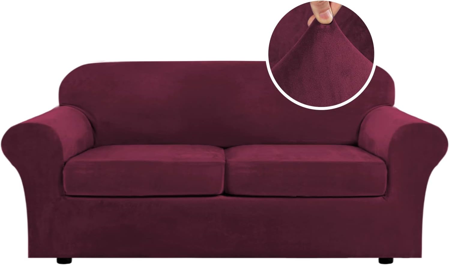 Velvet Cushion Sofa Seat Slipcover