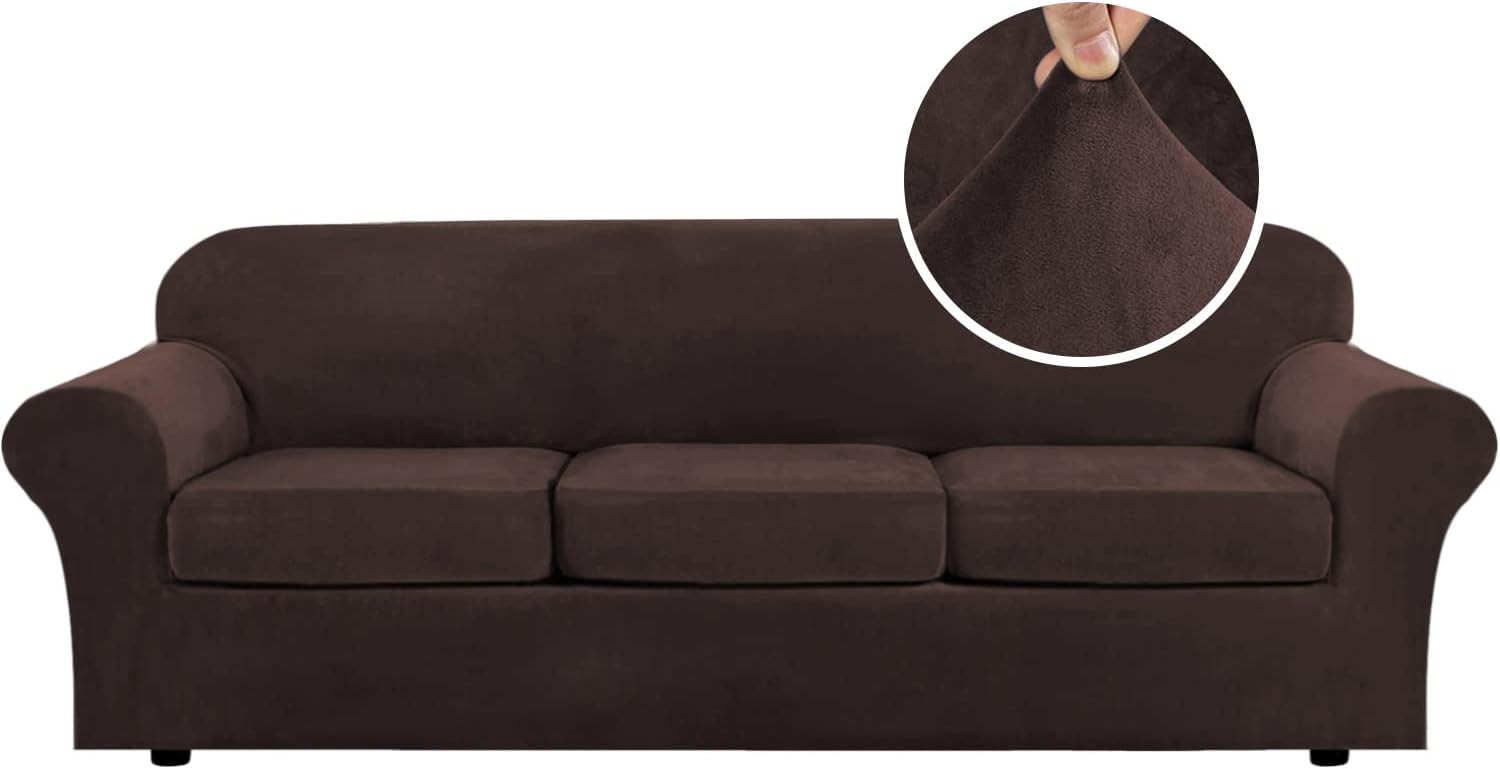 Velvet Cushion Sofa Seat Slipcover