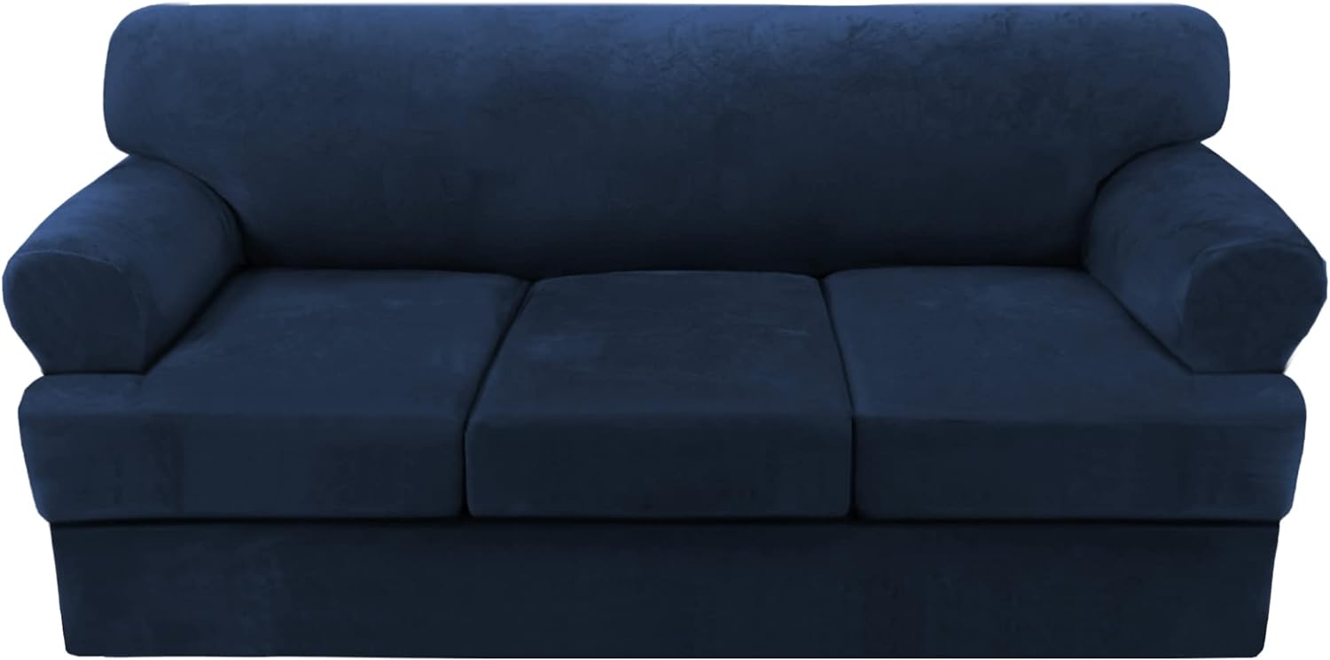T Cushion Velvet Couch Sofa Seat Slipcover