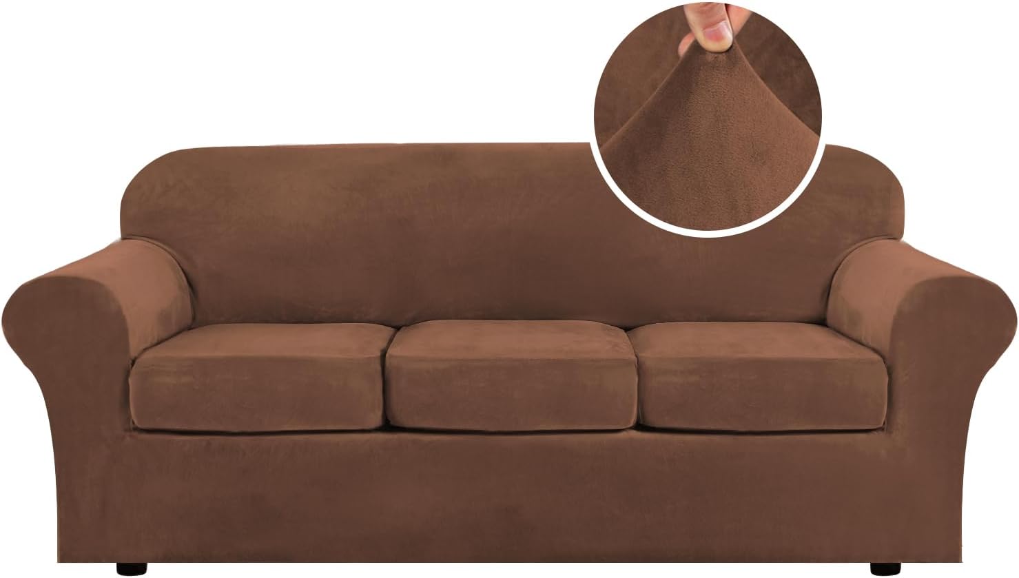 Velvet Cushion Sofa Seat Slipcover