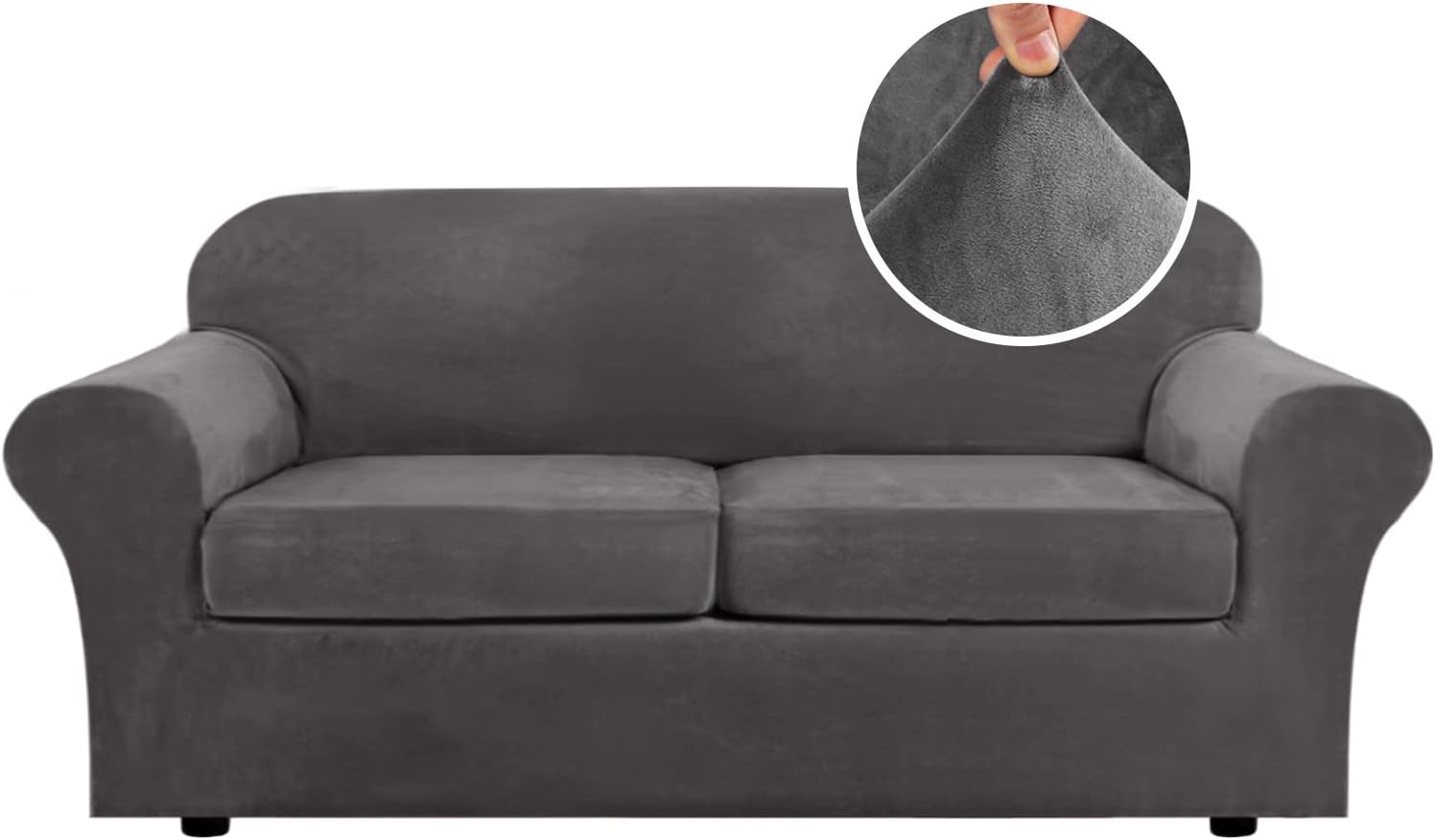 Velvet Cushion Sofa Seat Slipcover
