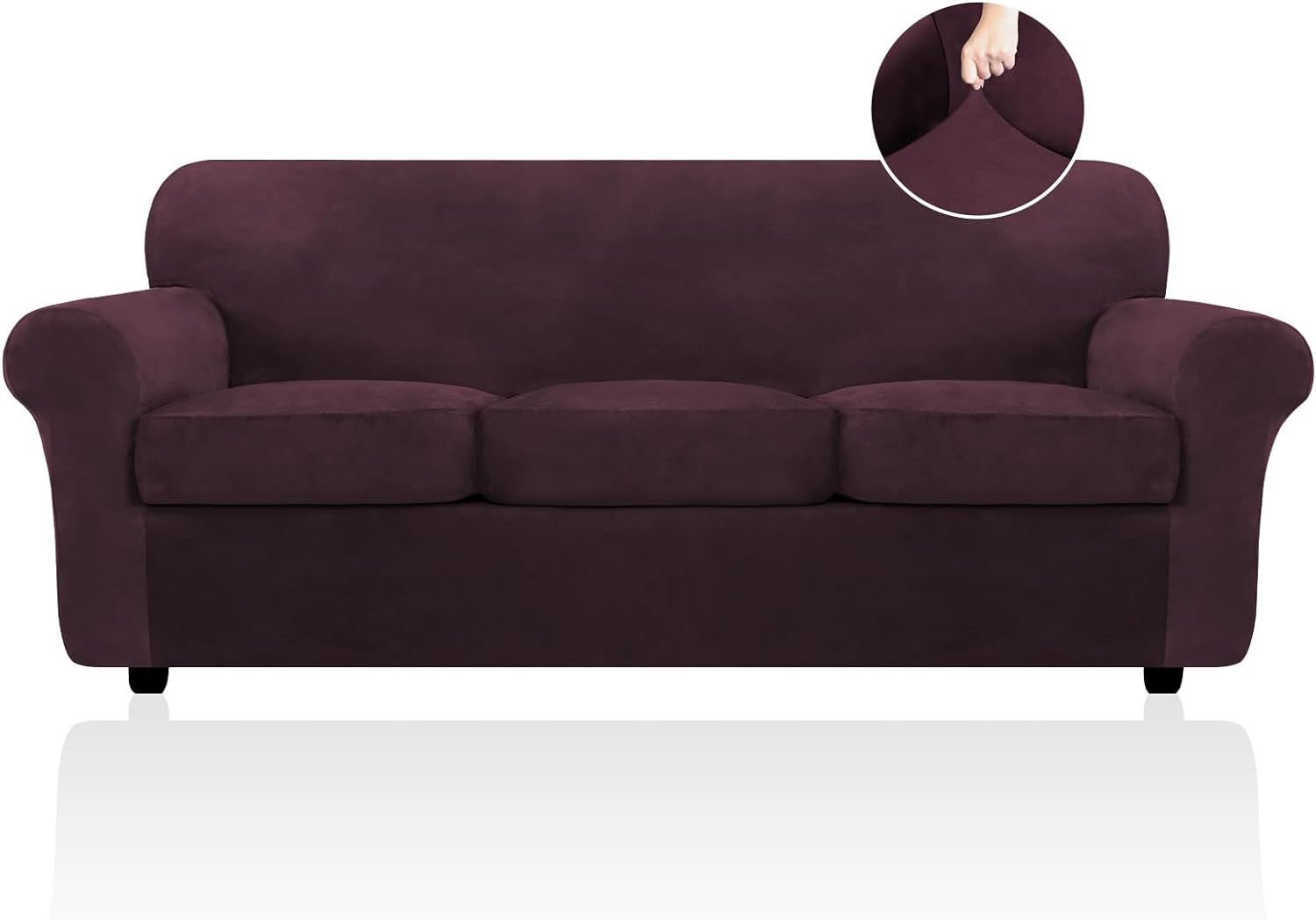 Velvet Sofa Cushion Seat Slipcover