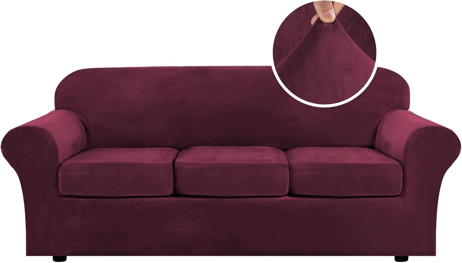 Velvet Cushion Sofa Seat Slipcover