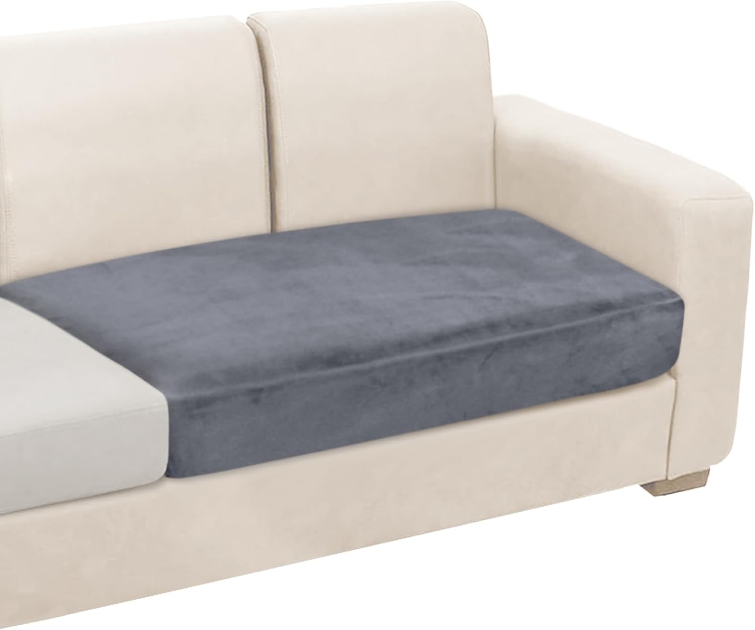 L Shaped Velvet Cushion Slipcover Sofa Couch Cover