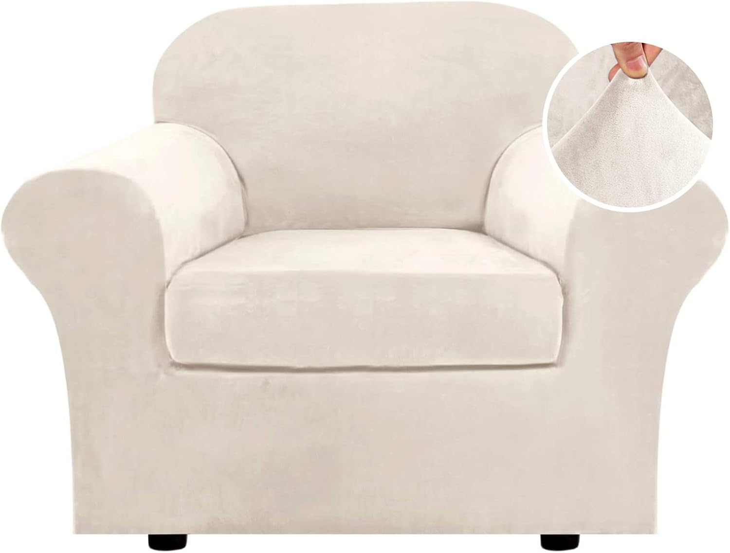 Velvet Cushion Sofa Seat Slipcover