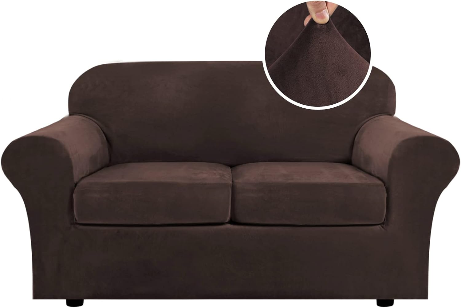 Velvet Cushion Sofa Seat Slipcover