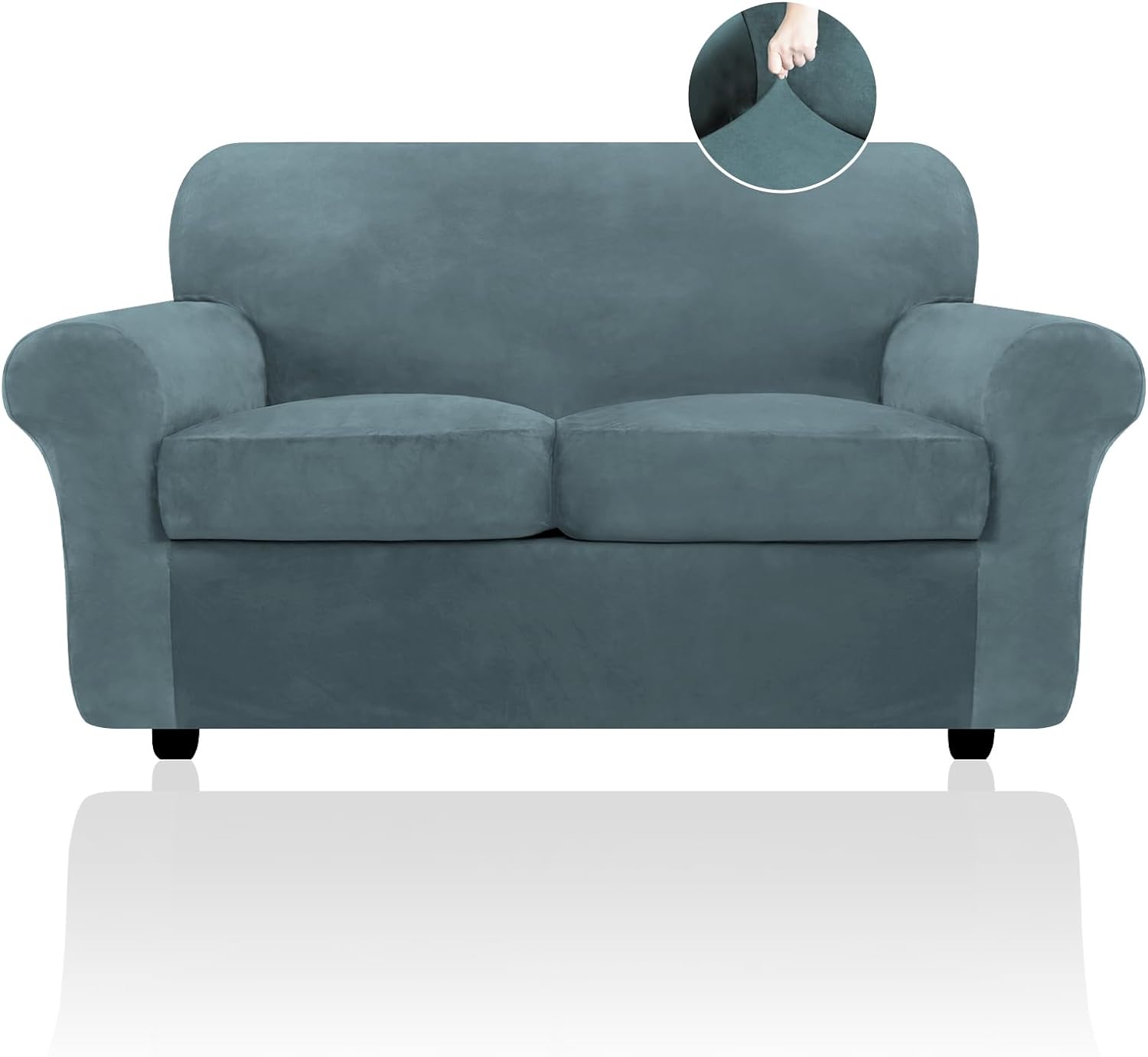 Velvet Sofa Cushion Seat Slipcover