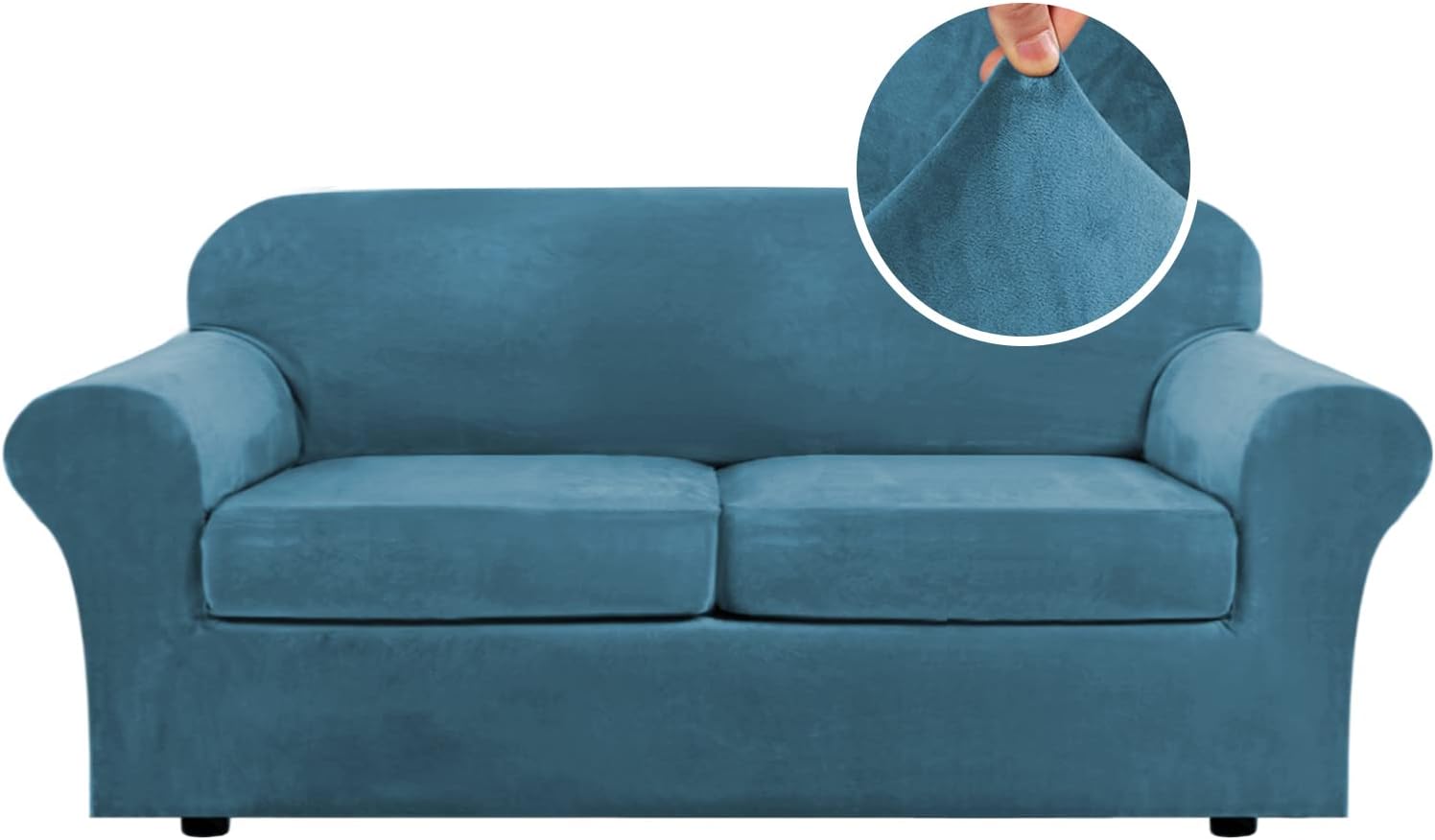 Velvet Cushion Sofa Seat Slipcover