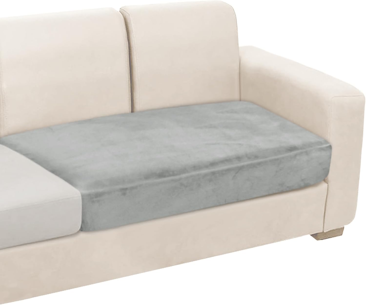 L Shaped Velvet Cushion Slipcover Sofa Couch Cover