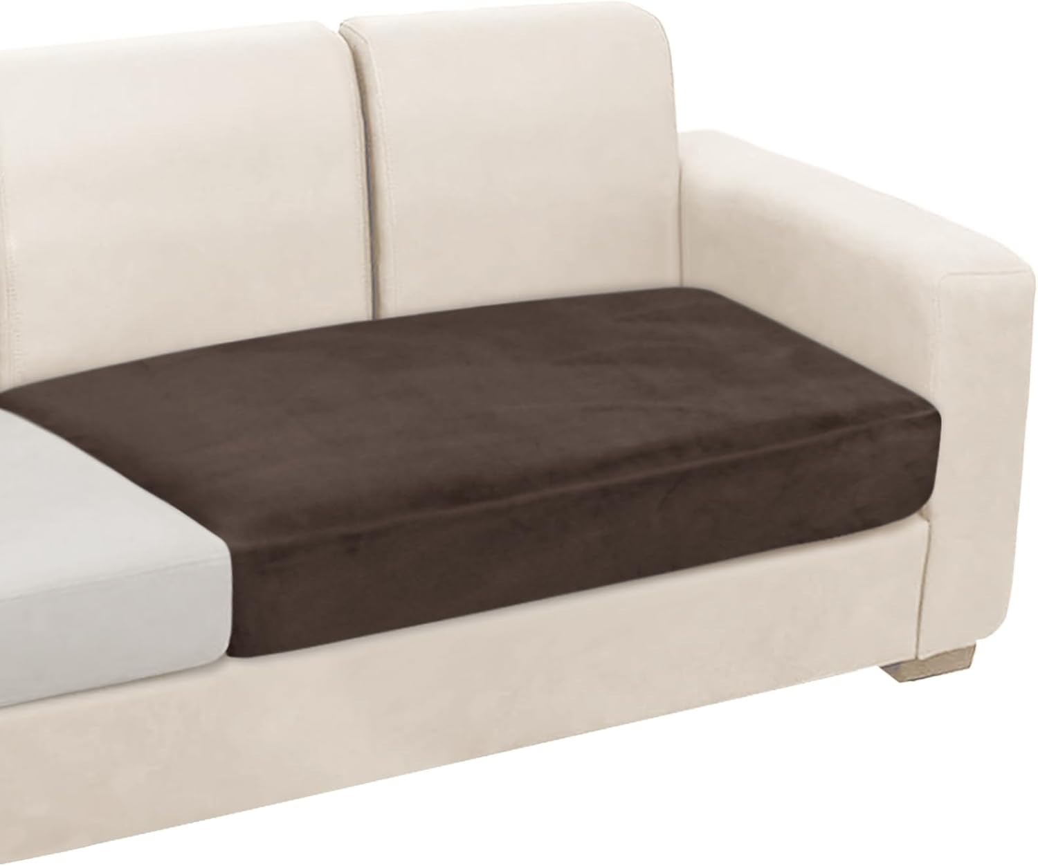 L Shaped Velvet Cushion Slipcover Sofa Couch Cover