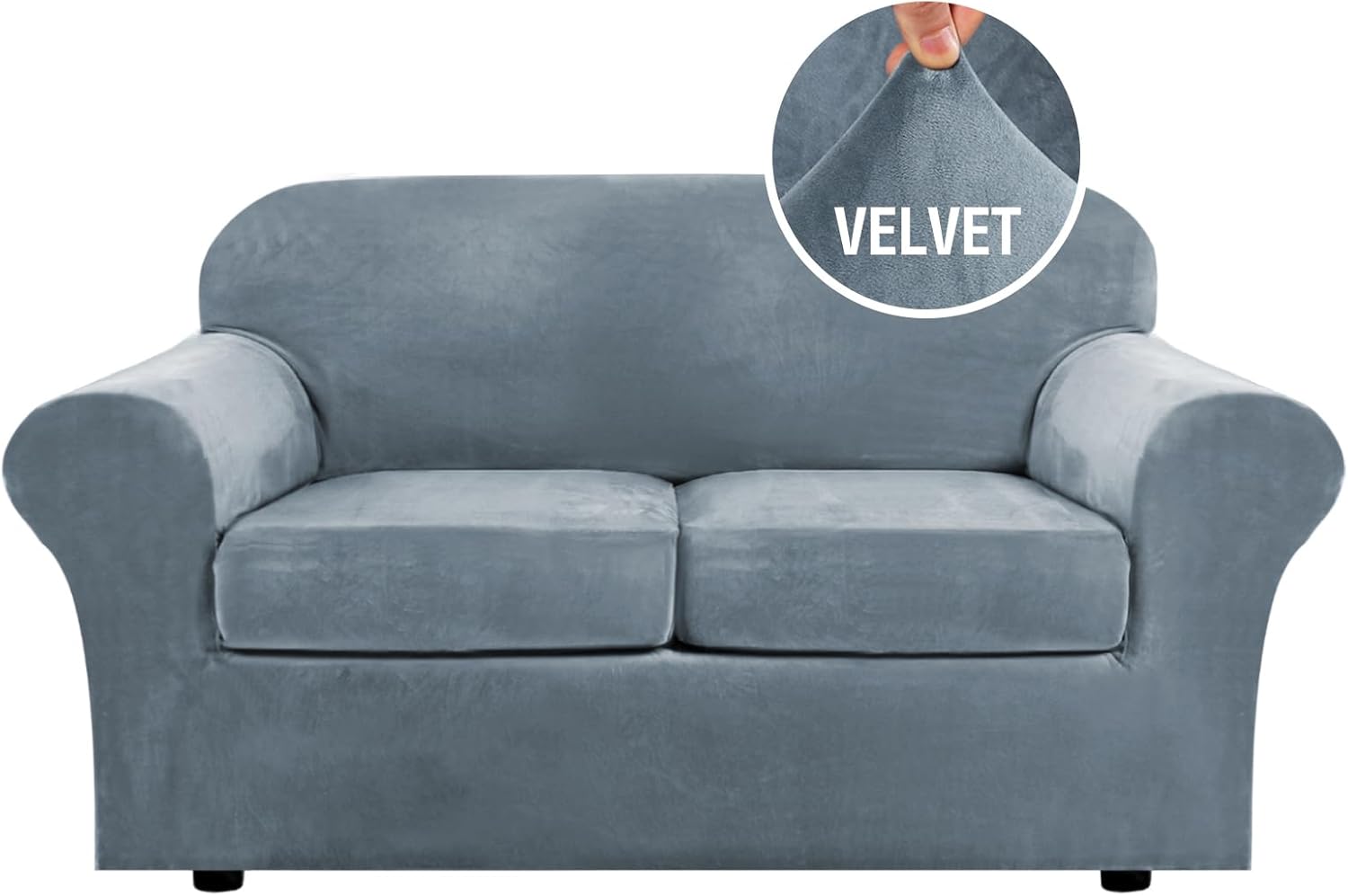 Velvet Cushion Sofa Seat Slipcover
