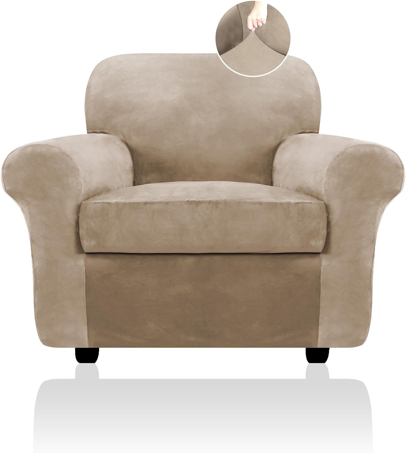 Velvet Sofa Cushion Seat Slipcover