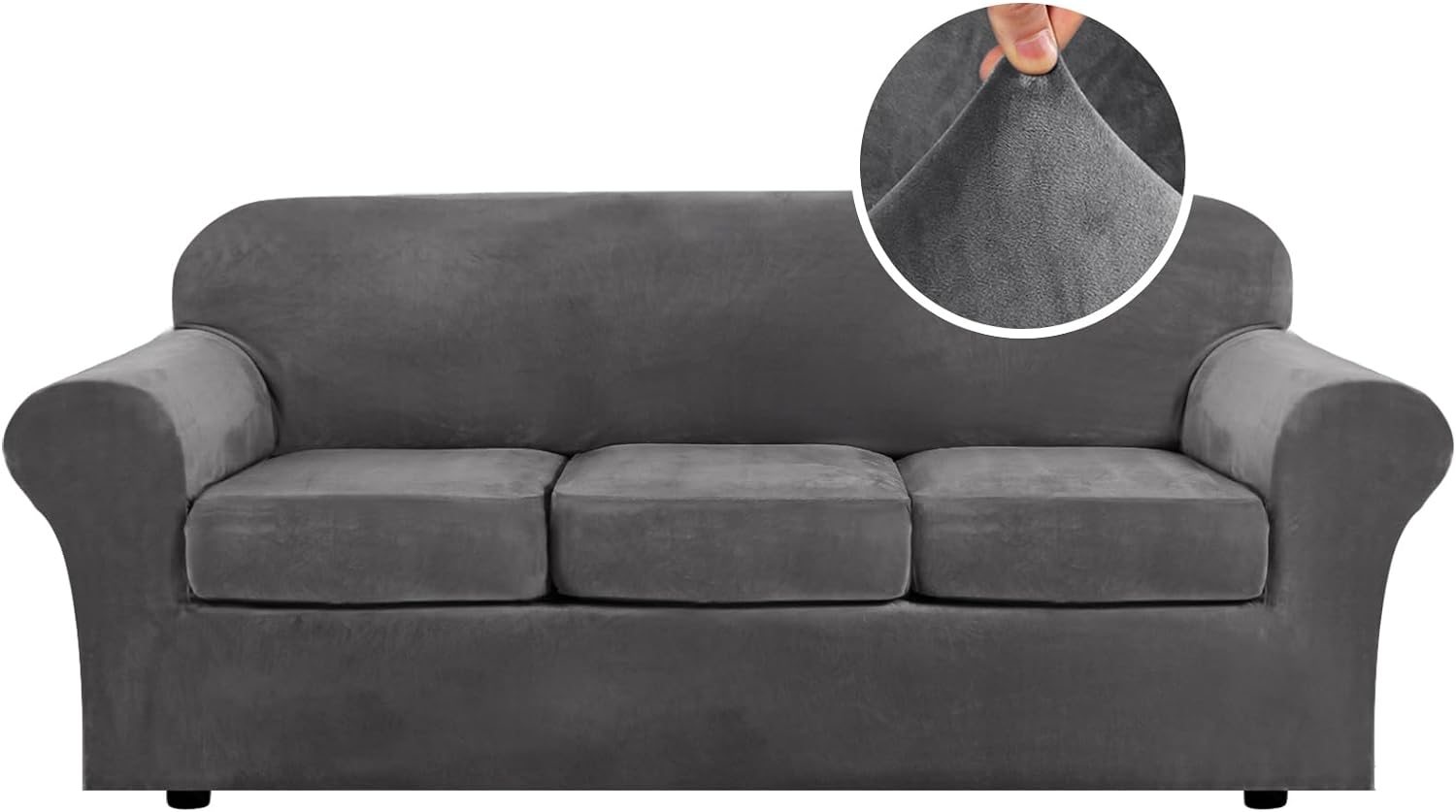 Velvet Cushion Sofa Seat Slipcover