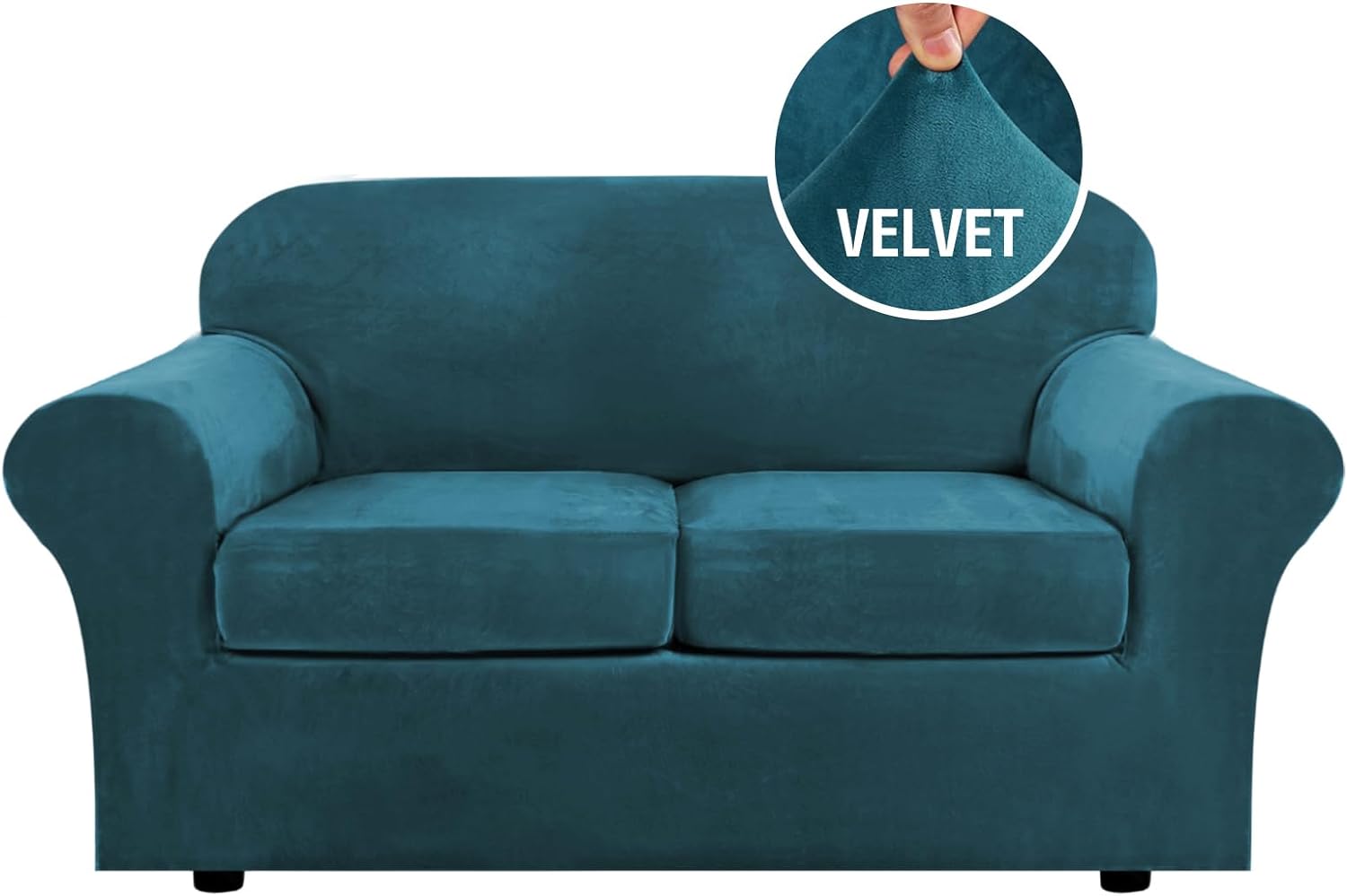 Velvet Cushion Sofa Seat Slipcover