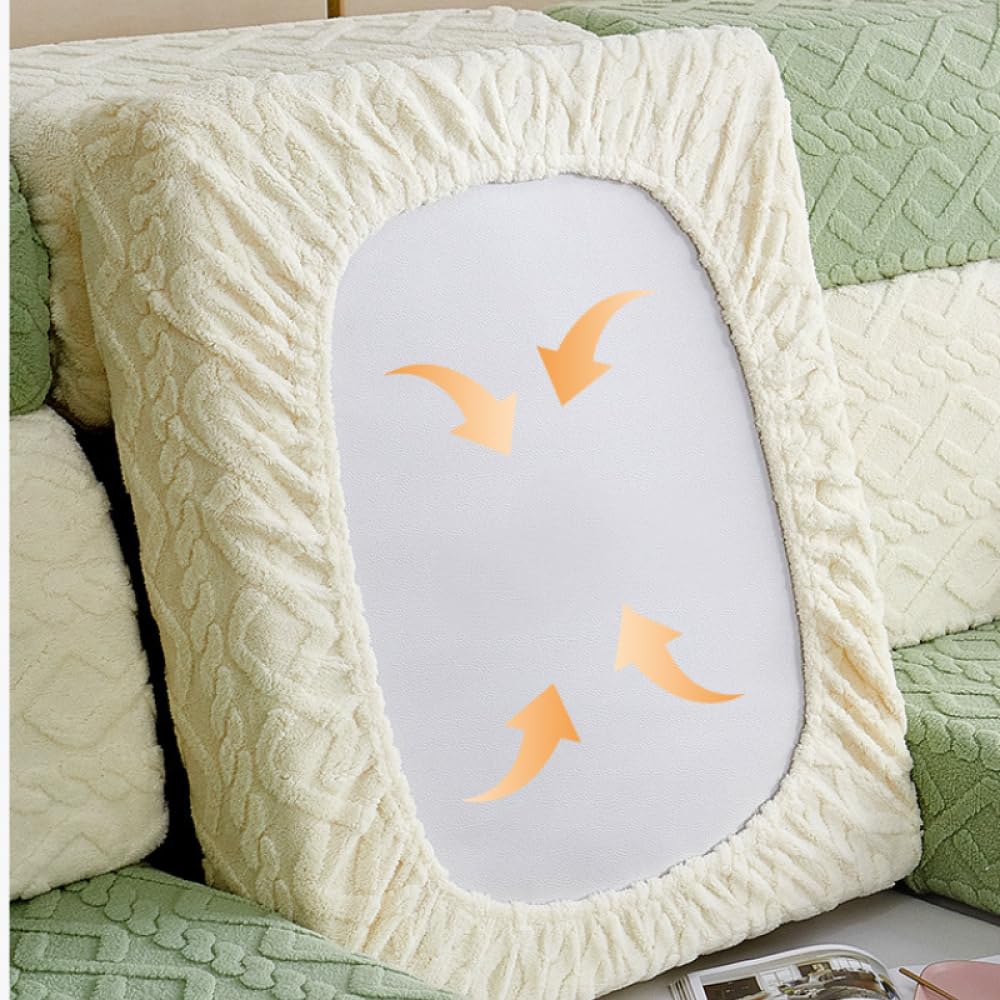 L Shaped Anti Slip Cushion Polar Fleece Sofa Couch Cover