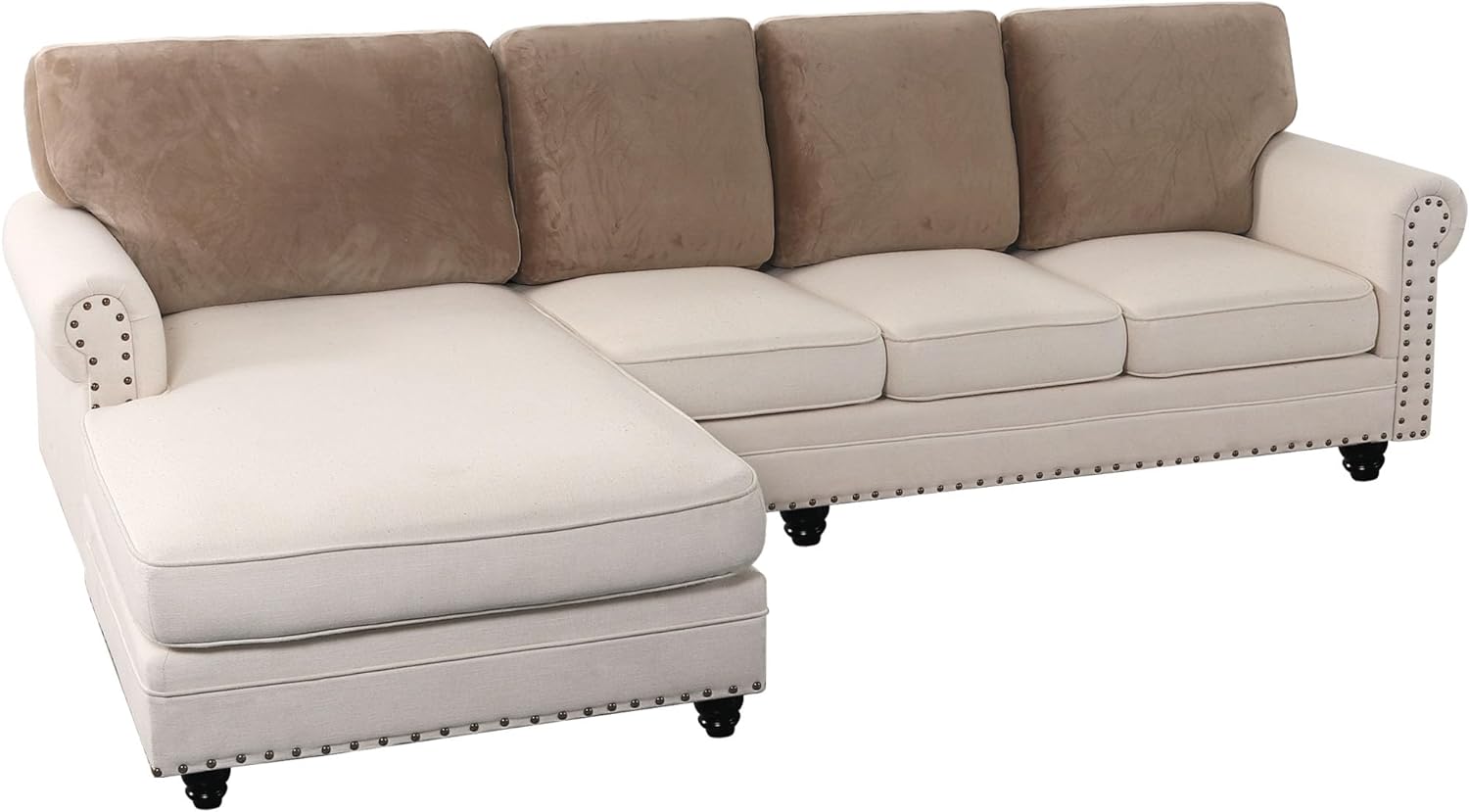 L Shaped Velvet Cushion Slipcover Sofa Couch Cover