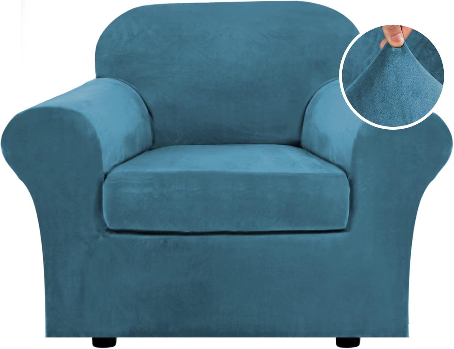 Velvet Cushion Sofa Seat Slipcover