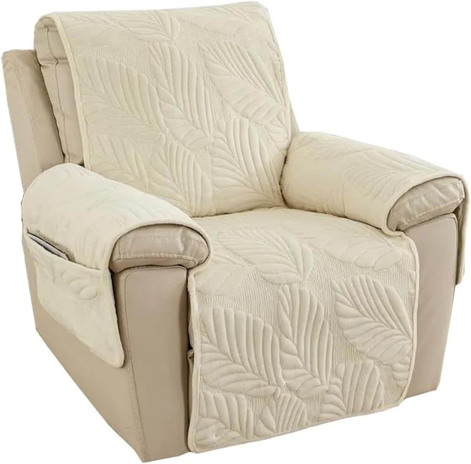 Anti-Slip Plush Quilted Velvet Slipcover Recliner Lazy Boy Chair Cover