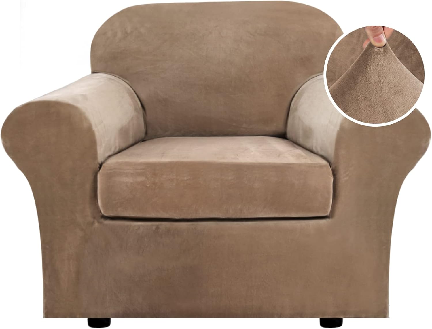 Velvet Cushion Sofa Seat Slipcover
