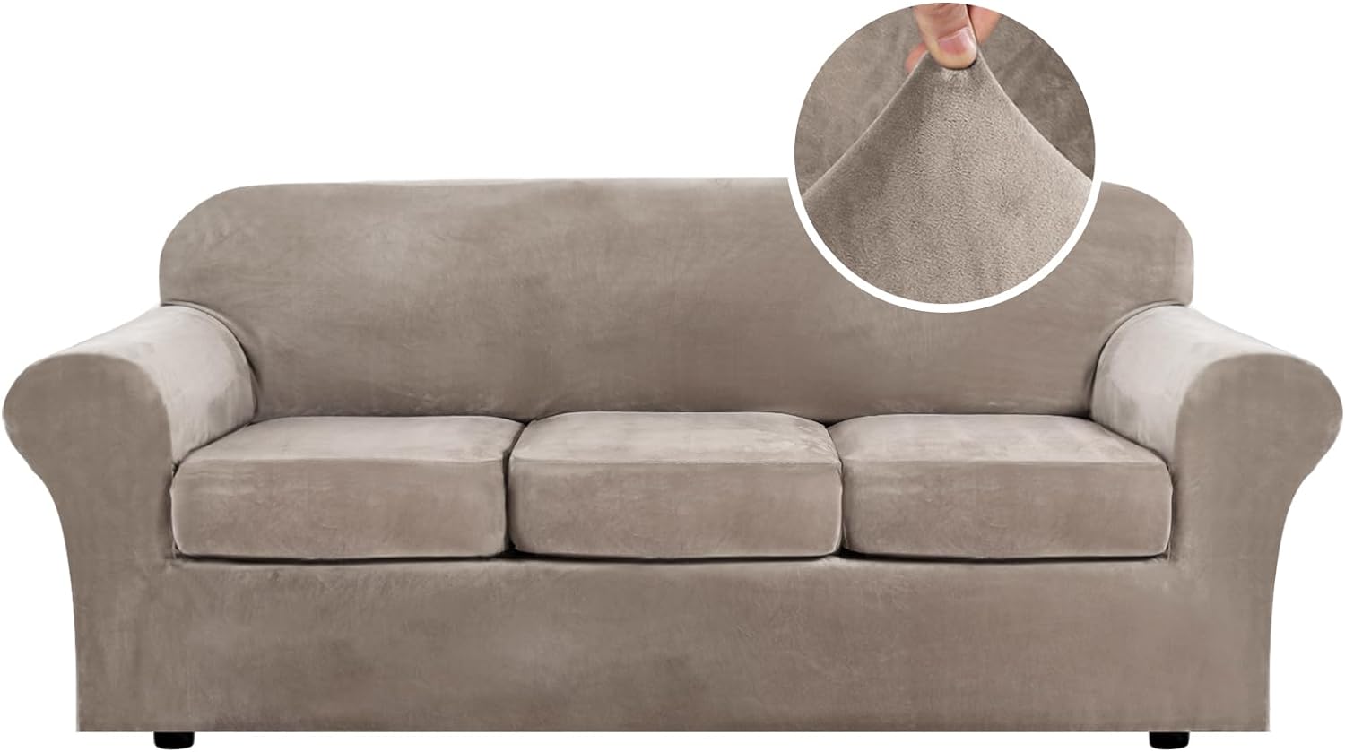 Velvet Cushion Sofa Seat Slipcover