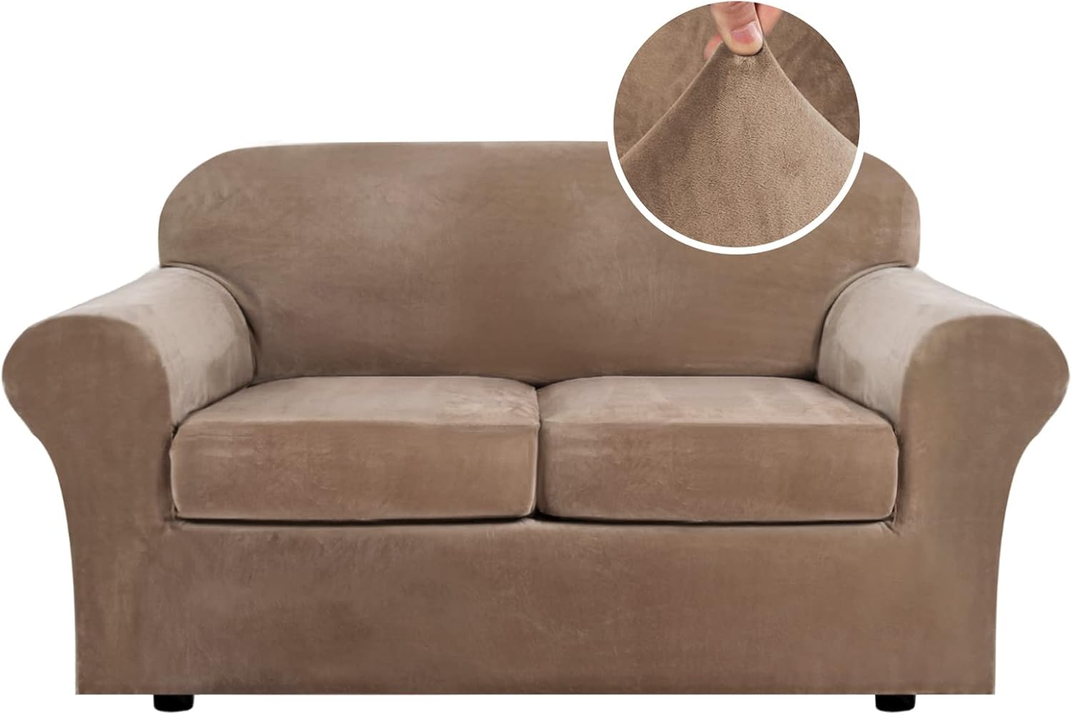 Velvet Cushion Sofa Seat Slipcover