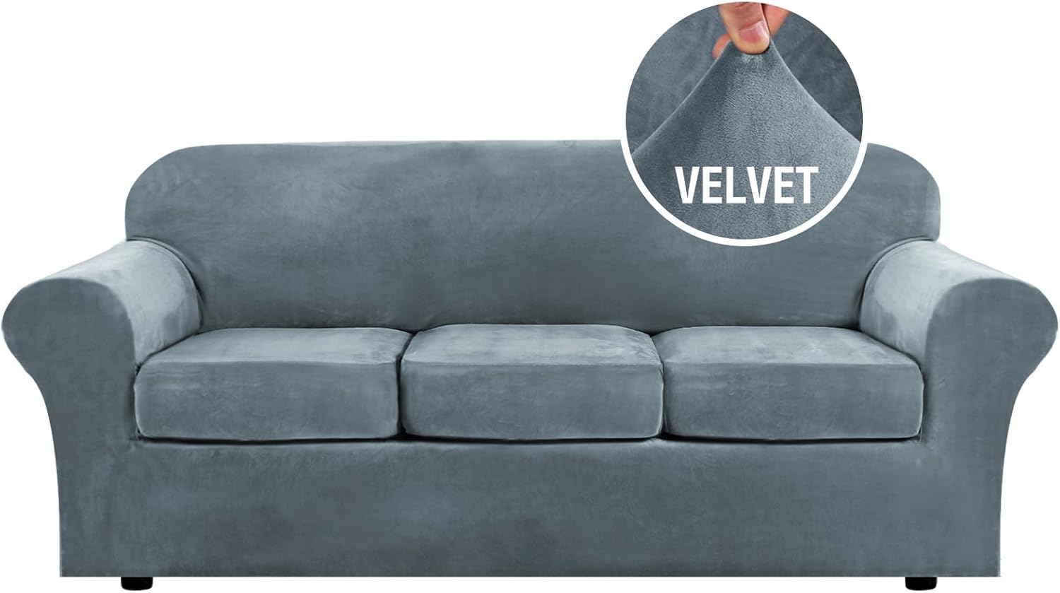 Velvet Cushion Sofa Seat Slipcover