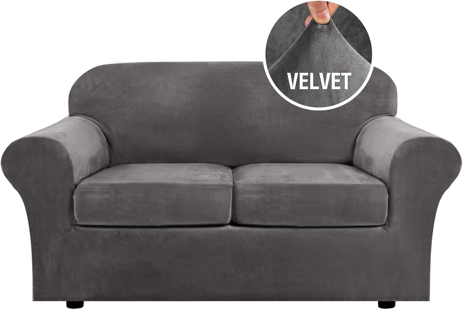 Velvet Cushion Sofa Seat Slipcover