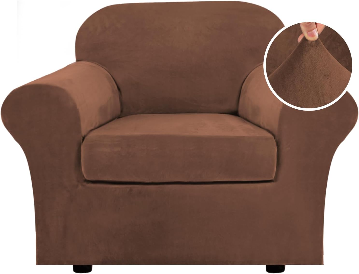 Velvet Cushion Sofa Seat Slipcover