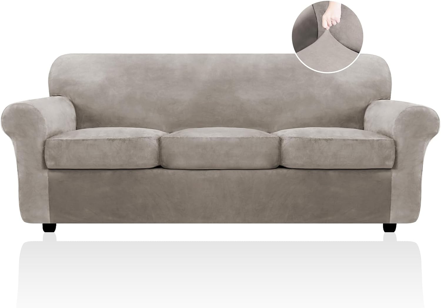 Velvet Sofa Cushion Seat Slipcover