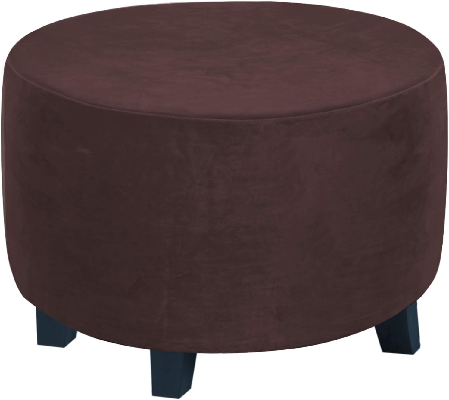 Round Slipcovers Velvet Ottoman Cover