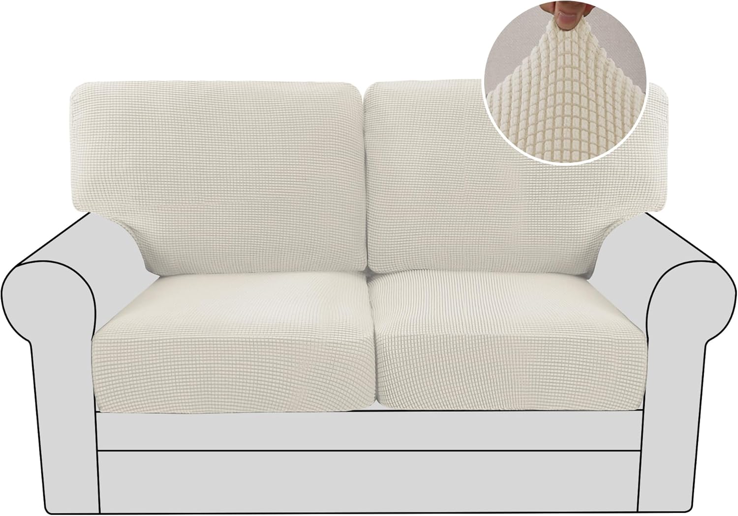 Jacquard Cushion Slipcover Sofa Couch Cover