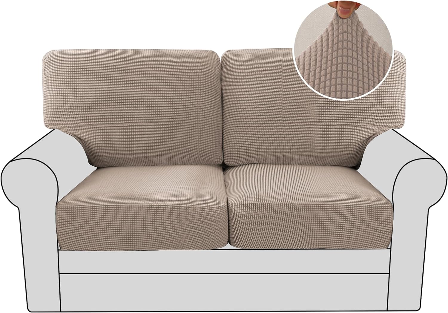 Jacquard Cushion Slipcover Sofa Couch Cover