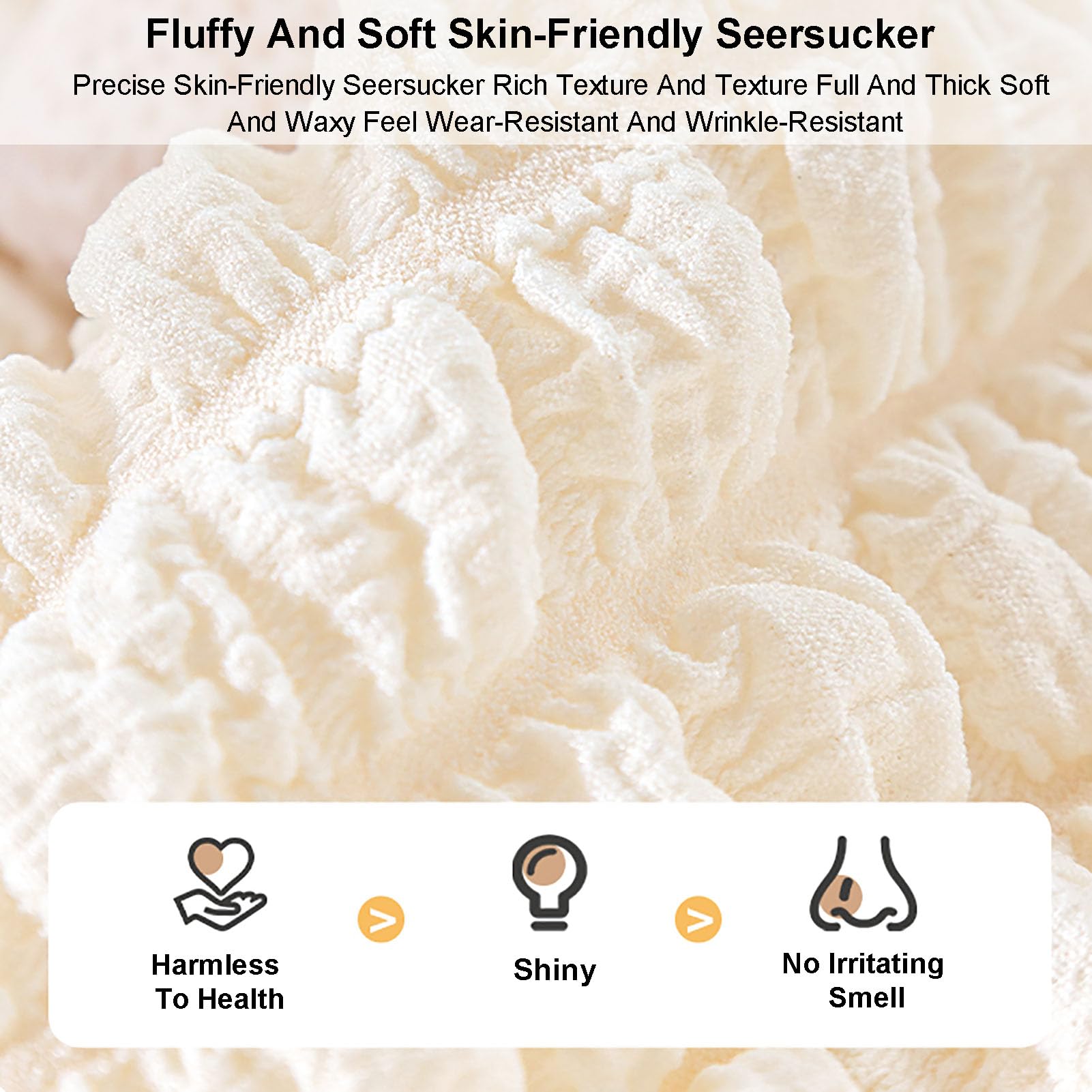 360 Non Slip Seersucker Slipcover Sofa Couch Cover