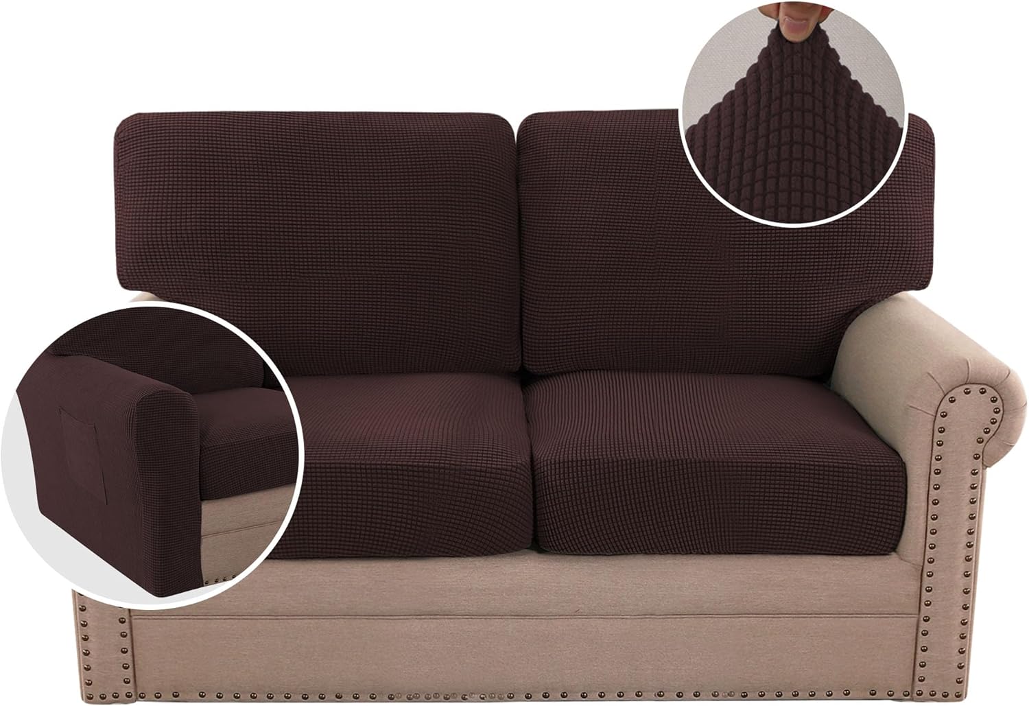 Jacquard Cushion Slipcover Sofa Couch Cover