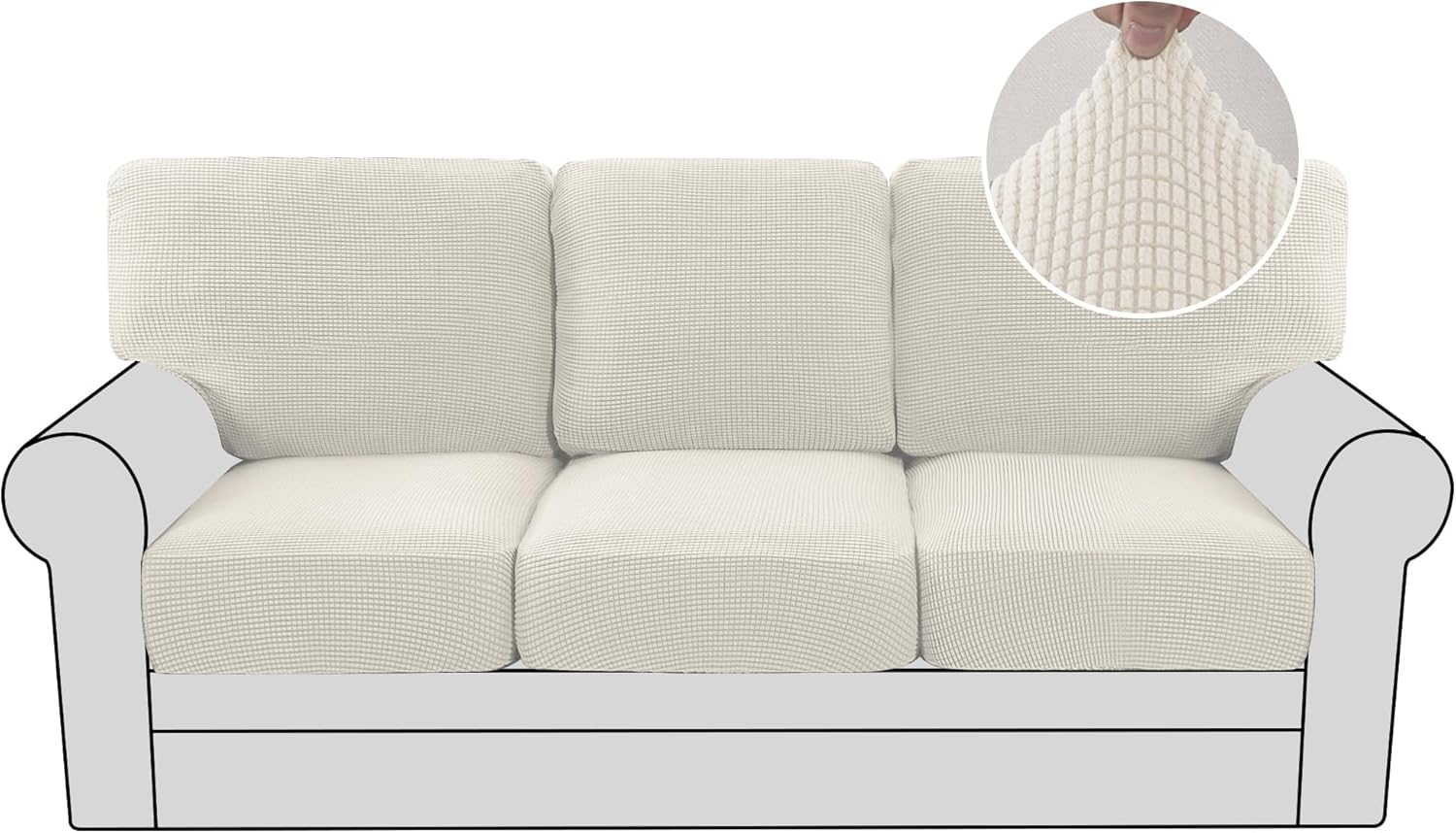 Jacquard Cushion Slipcover Sofa Couch Cover
