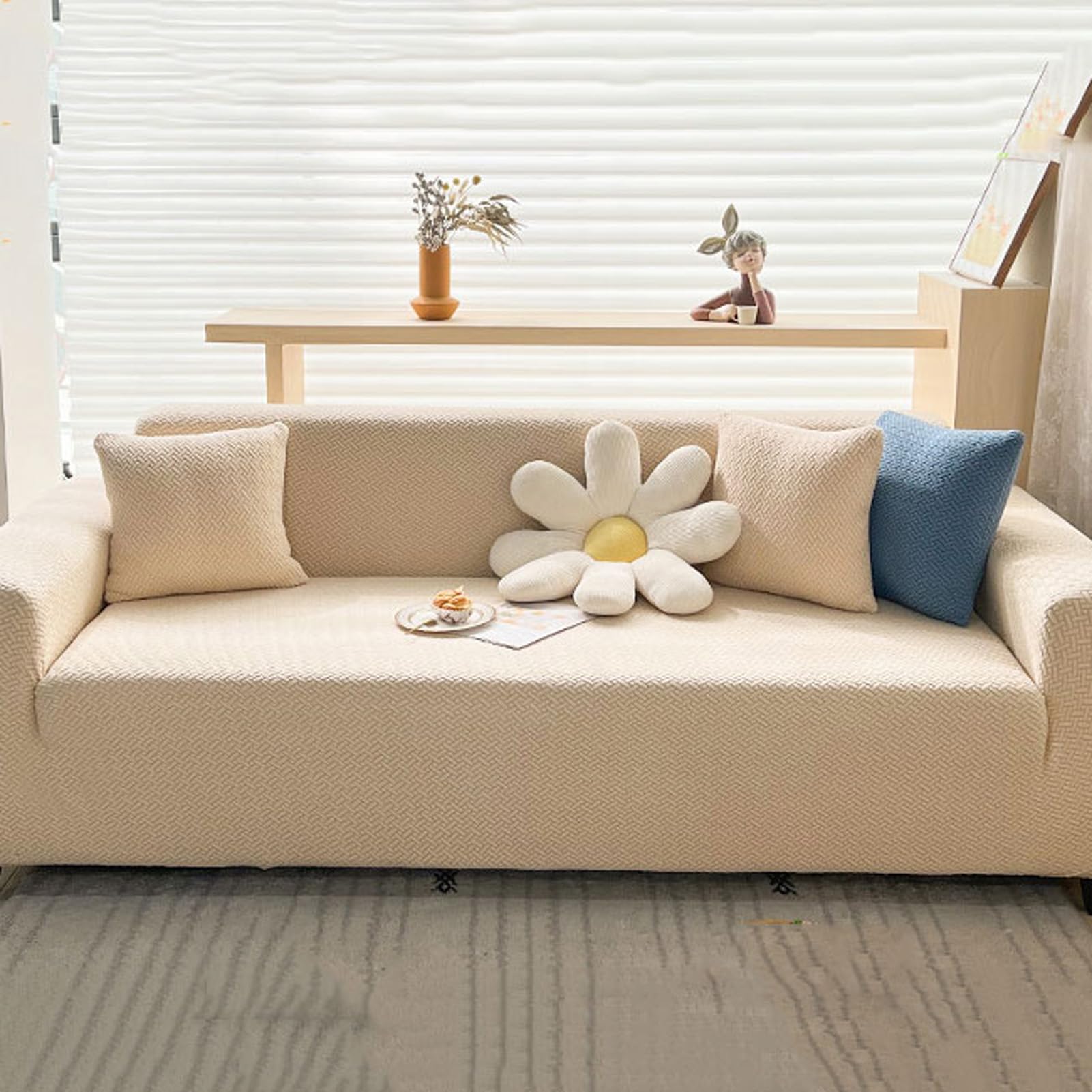 360 Jacquard Non Slip Slipcover Sofa Couch Cover