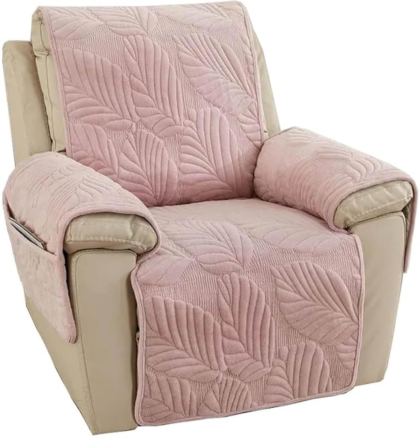 Anti-Slip Plush Quilted Velvet Slipcover Recliner Lazy Boy Chair Cover