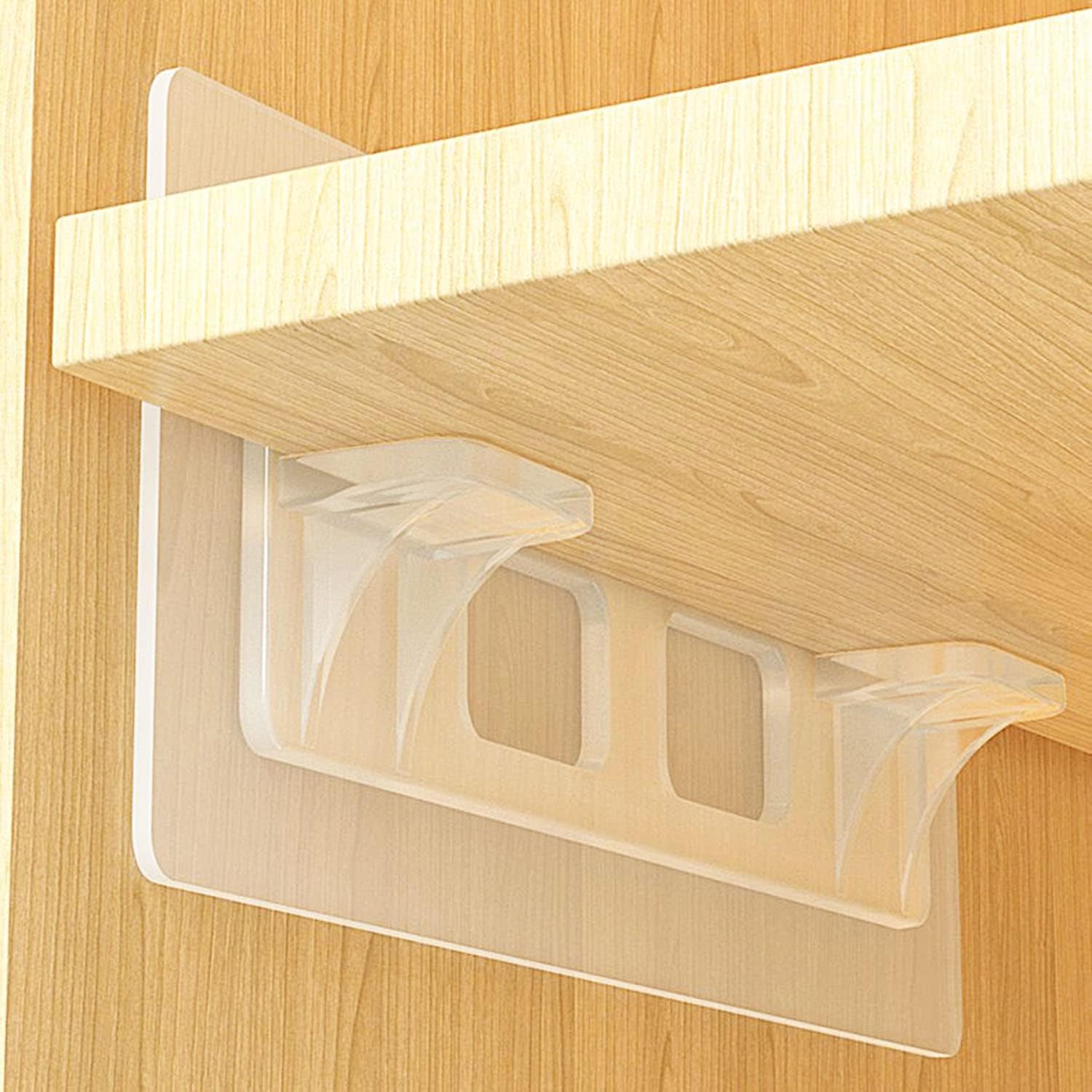 Locking Shelf Adhesive Bracket Support Pegs