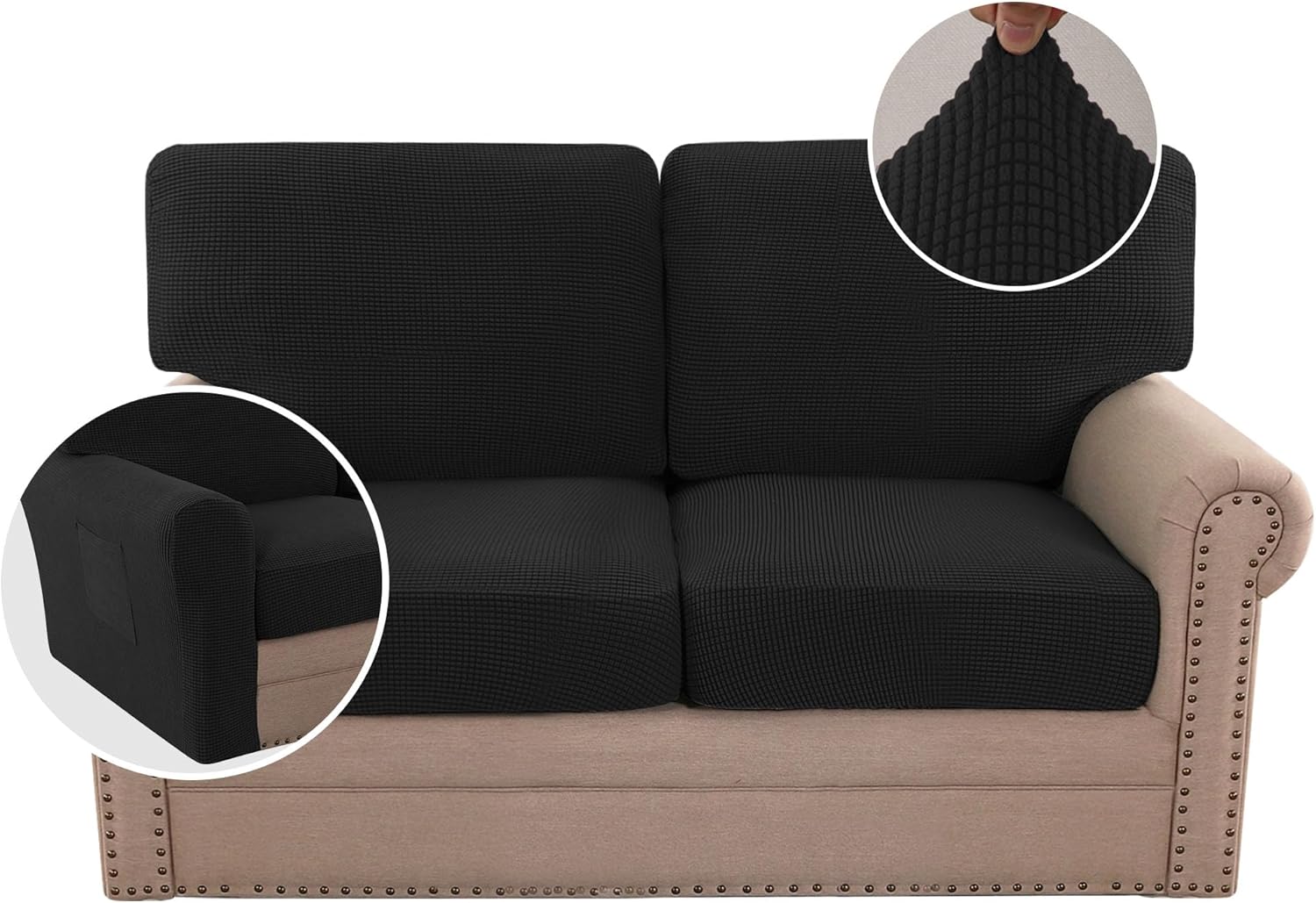Jacquard Cushion Slipcover Sofa Couch Cover